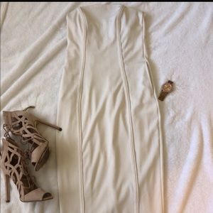 White Strapless Bodycon